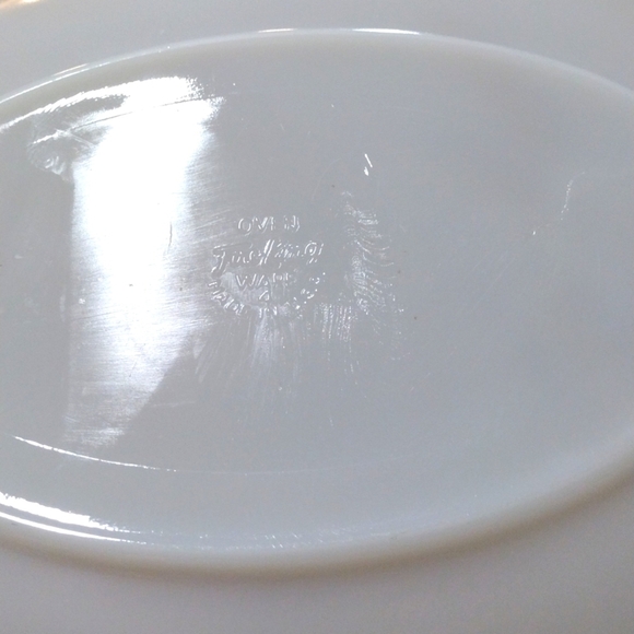 Vintage Fire King Wheat Milk Glass‎ Platter 11.78" - Picture 6 of 9